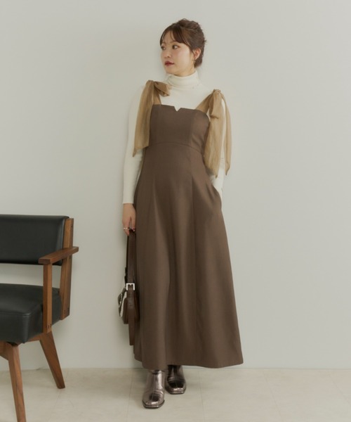 チュールカシュリボンキャミワンピース バックリボンチュールキャミワンピース｜J'aDoRe JUN ONLINE