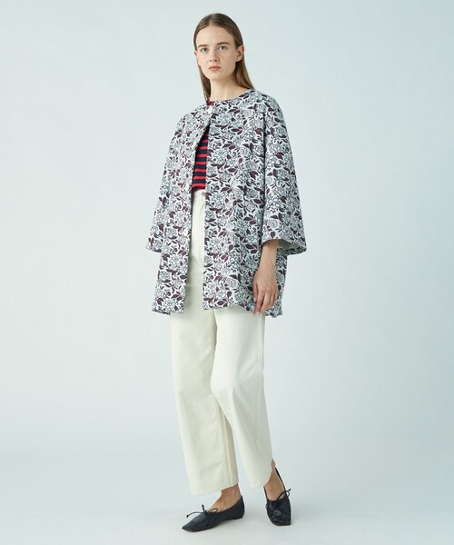 SOULEIADO（ソレイアード） ノーカラーコート コート ポリステル