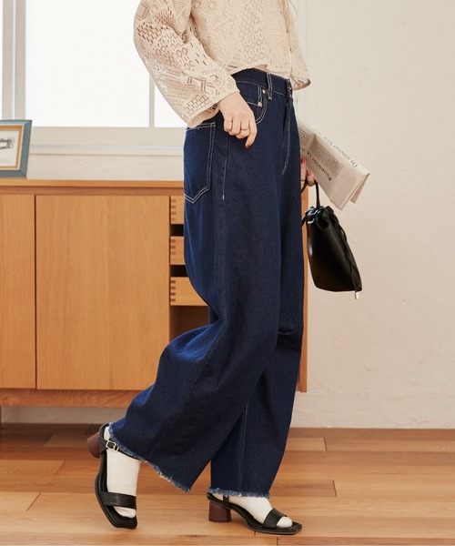 ANGIE ジーンズ デニム デニムパンツ カーブパンツ レディース