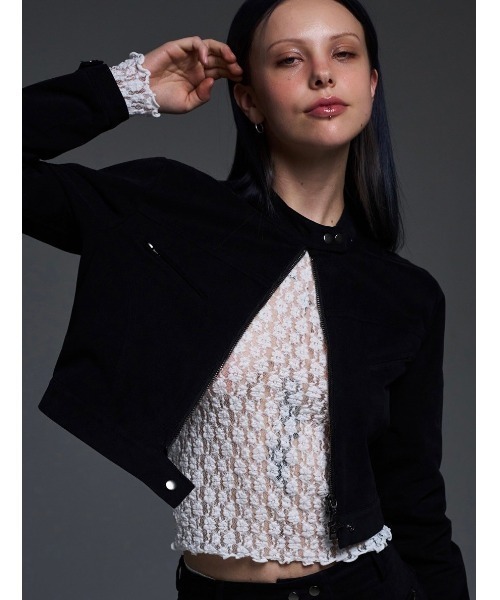FANCY CLUB デニムジャケット gジャン 「FANCY CLUB」BIKER CROP