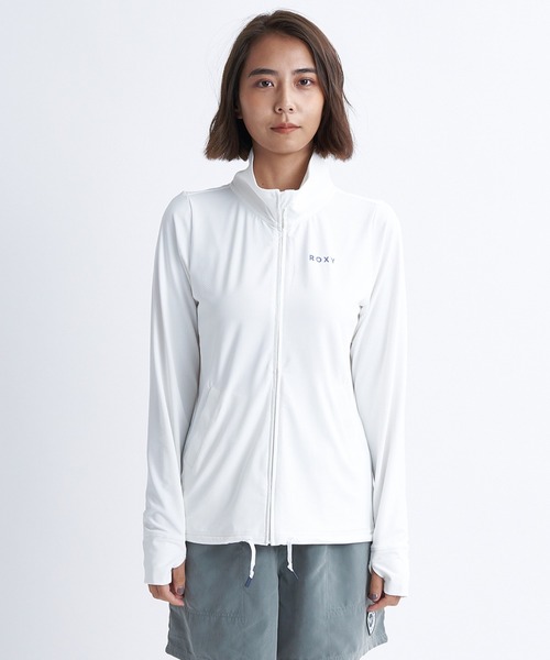 新品 ROXYラッシュガード Lサイズ レジャー アウトドア プール 旅行 OUTLET】Roxy LS ZIP LYCRA ラッシュガード @2buy