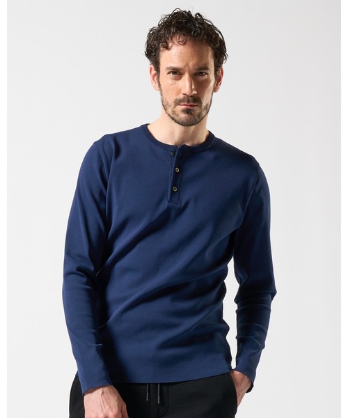 WJK　長袖シャツ　ネイビー　サイズL wjk tシャツ ct surf henley L/S メンズ : ZOZOTOWN Yahoo!店 - 通販