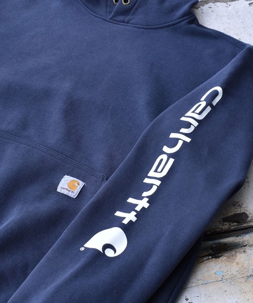 パーカー 「ヴィンテージ古着」Carhartt / カーハート ORIGINAL FIT ロゴプリント スウェットパーカー メンズ レディース | Carhartt | 04