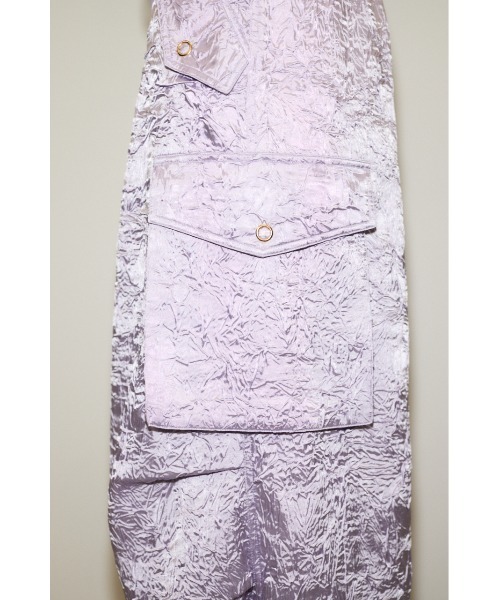 THROW by SLY スラックス パンツ WRINKLE SATIN CARGO PT