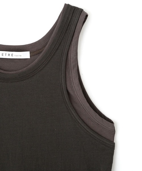 ETRE TOKYO tシャツ レイヤードバイカラータンクトップ