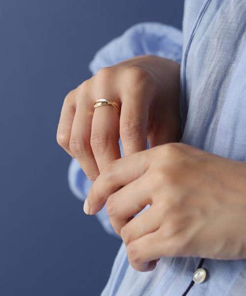 Lilas 指輪 リング 2ラインツイストモチーフリング K10 レディース