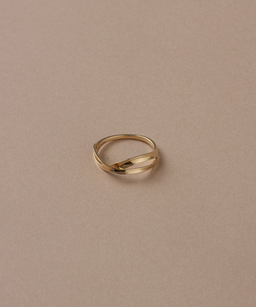 Lilas 指輪 リング 2ラインツイストモチーフリング K10 レディース