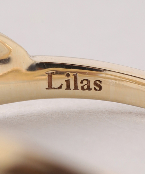 Lilas 指輪 リング 2ラインツイストモチーフリング K10 レディース