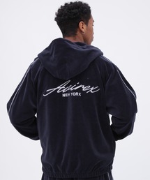 パーカー VELOUR ZIP PRAKA CURSIVE LOGO / ベロア ジップ パーカー カーシブロゴ / AVIREX / アヴィレックス｜ZOZOTOWN Yahoo!店