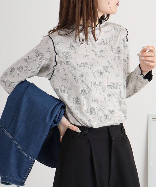tシャツ BRODIAEA 線画メロウプルオーバー レディース