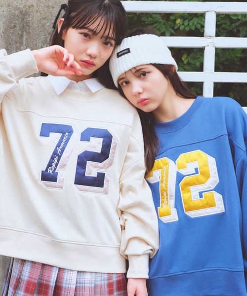 repipi armario トレーナー ナンバリングワッペンスウェット