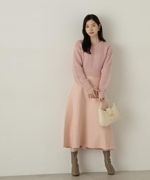 Bonjour diary ワンピース　PRIMARK ラメタートルニット Noela ワンピース ラメチェックドッキングニットワンピース