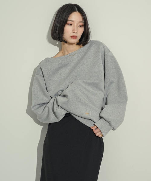 トレーナー スウェット カッティングスウェット レディース NEUNA トレーナー スウェット ワンショルカットスウェット