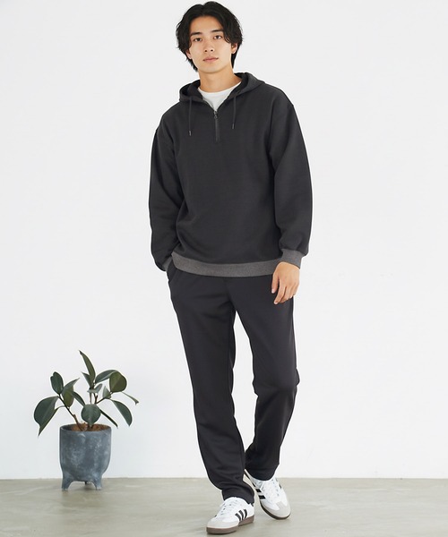 JIGGYS SHOP（ジギーズショップ） パーカー 裏起毛ハーフジップ