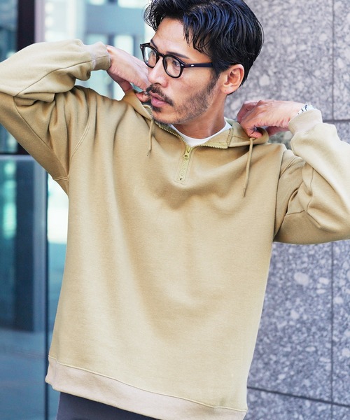 JIGGYS SHOP（ジギーズショップ） パーカー 裏起毛ハーフジップ