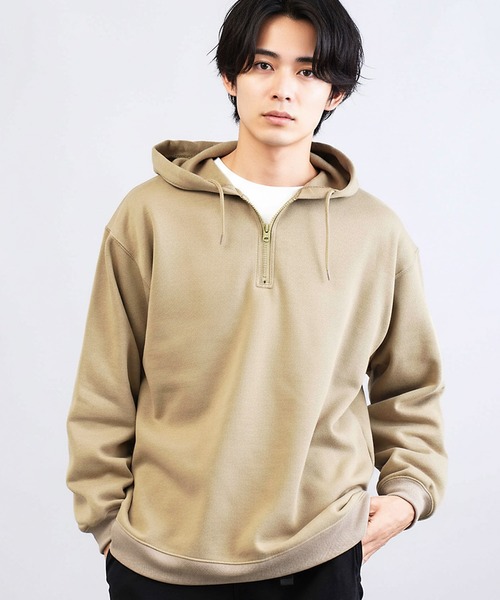 JIGGYS SHOP（ジギーズショップ） パーカー 裏起毛ハーフジップ