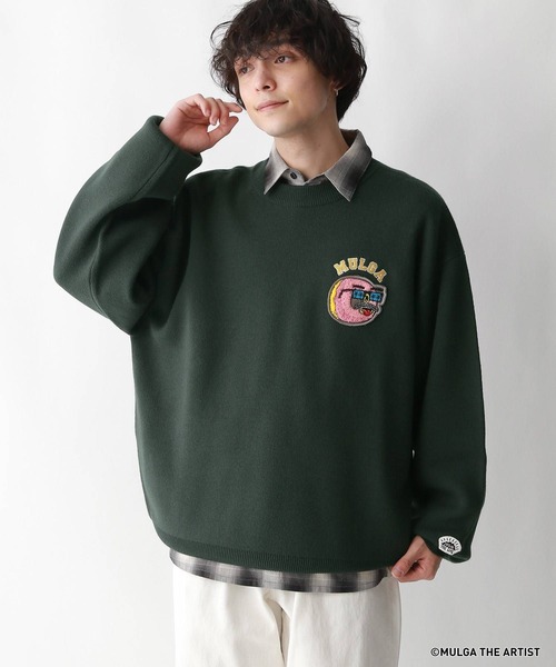 MULGA セーター ニット 「MULGA THE LIFE」コラボ/イラストサガラ