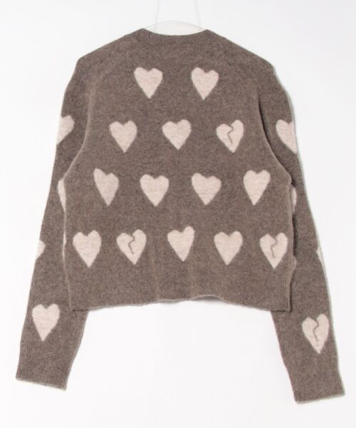 カーディガン AMORA LOVE HEART JACQUARD BRUSHED JUMPER | AMORA ラブ ハート ジャカード ブラッシュ ALLSAINTS カーディガン AMORA LOVE HEART JACQUARD BRUSHED