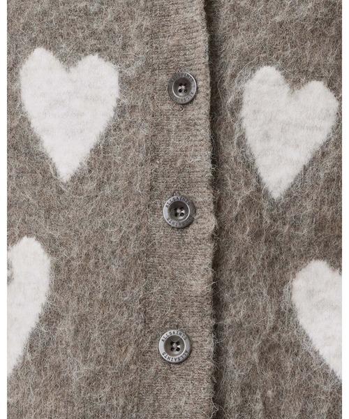 カーディガン AMORA LOVE HEART JACQUARD BRUSHED JUMPER | AMORA ラブ ハート ジャカード ブラッシュ ALLSAINTS カーディガン AMORA LOVE HEART JACQUARD BRUSHED