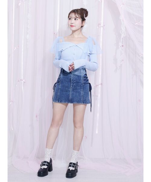 EATME（イートミー） デニムスカート サイドレースアップデニム