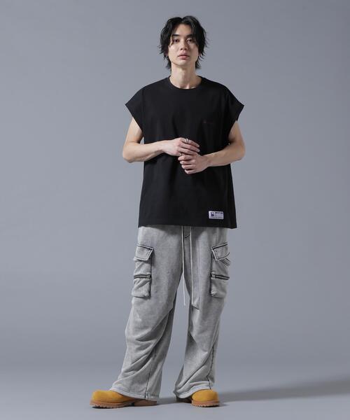 danke schon グレー　ダメージ加工　スウェットパンツ　 ワイドパンツ DANKE SCHON（ダンケシェーン） スウェットパンツ ジャージ