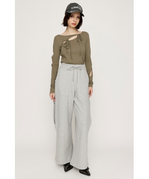 SLY tシャツ CUT OUT RIBBON TOPS カットアウト リボン トップス