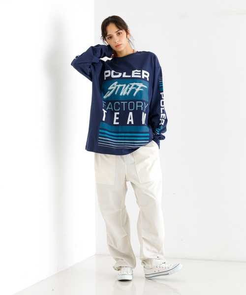 POLeR tシャツ 「POLeR/ポーラー」TEAMS RELAX L/S/チームロゴ