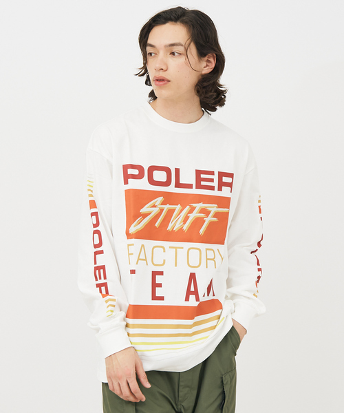 POLeR tシャツ 「POLeR/ポーラー」TEAMS RELAX L/S/チームロゴ