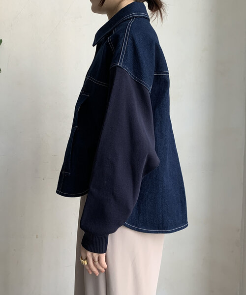 セール】【WEB限定】袖ニットデニムジャケット（その他アウター