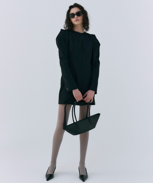 JOSEMOON POWER SHOULDER MINIDRESS サイズ36 POWER SHOULDER MINIDRESS – JOSEMOON