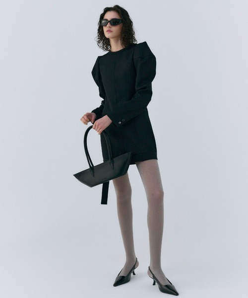 JOSEMOON POWER SHOULDER MINIDRESS サイズ36 POWER SHOULDER MINIDRESS – JOSEMOON