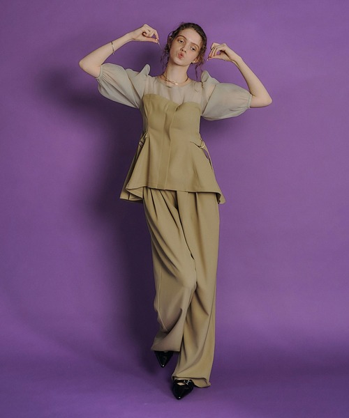 [et.UNiVER] separated pants com セットアップ separated pants combination（パンツドレス）｜et.UNiVER（エト