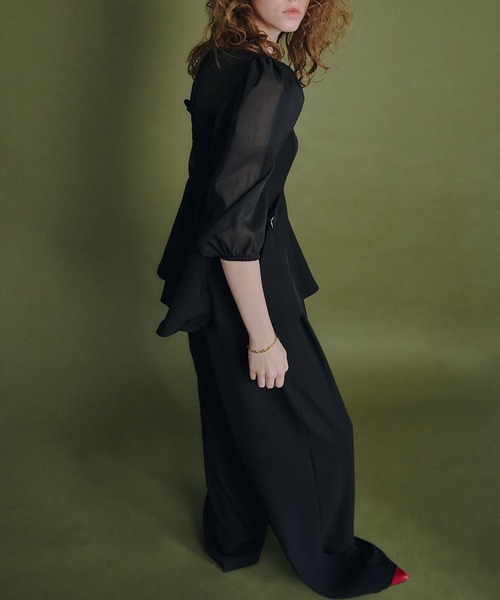 et.UNiVER パンツドレス et.UNiVER パンツドレス Standout collar all-in-pants