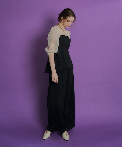 et.UNiVER パンツドレス Standout collar all-in-pants