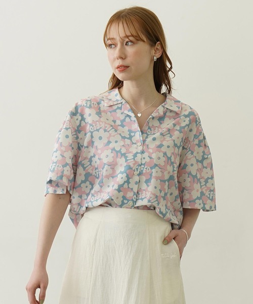 ブラウス シャツ FLORAL ALL OVER PATTERN SHIRT レディース