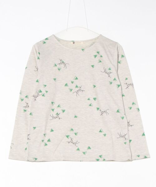 tシャツ (BD)「BARNDOOR」北欧風 プリント 長袖 Tシャツ レディース