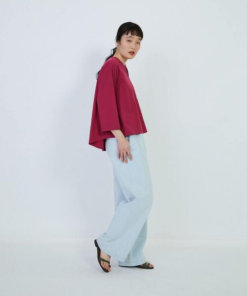 LOISIR ブラウス シャツ コットンブロードAラインブラウス レディース