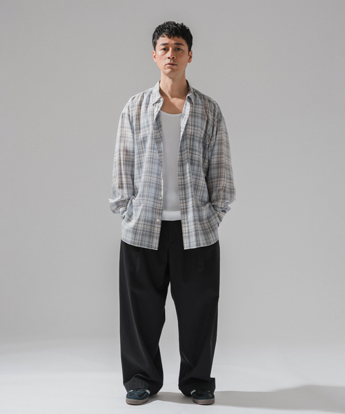 yio チェック シャツ OY シャツ 「OY/オーワイ」CHECK ZIPPER HOODIE SHIRTS/チェック