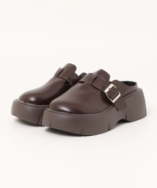 SVEC（シュベック） サンダル ベルトポイント 厚底 サボサンダル