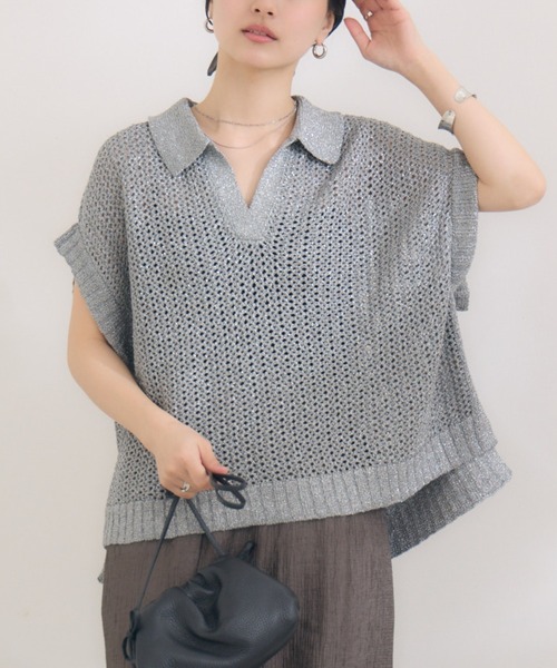 tシャツ 「Pillini/ピリーニ」グリッターポロプルオーバー レディース KATHARINE ROSS tシャツ 「Pillini/ピリーニ」グリッターポロ