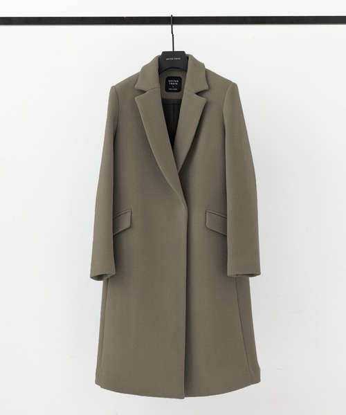 ✨UNITED TOKYO✨ほぼ未使用モスグリーン　カシミヤ混合チェスターコート s2_1.jpg