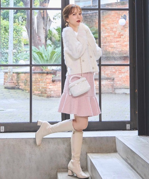 「SWINGLE」 フレアミニスカート SMALL ピンク レディース_画像3