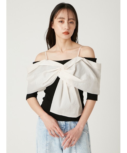 FRAY I.D トップス FRAY I.D tシャツ ノットデザインカットコンビトップス