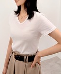 tシャツ 半袖 「肌触りなめらかな綿混スムース...の詳細画像1