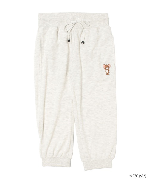 パンツ 「公式」トムとジェリー 裾リブクロプドパンツ レディース