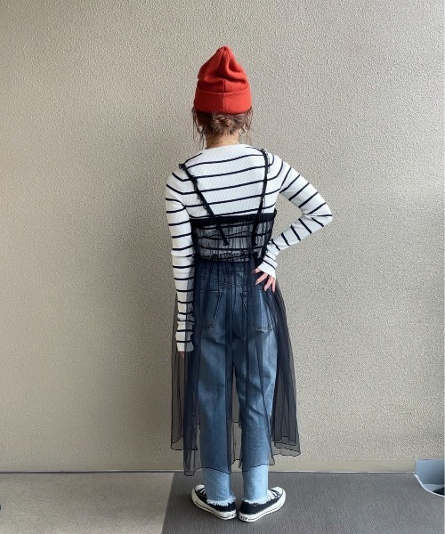 [feepur by saya] обработка Denim брюки MEDIUM серый женский 