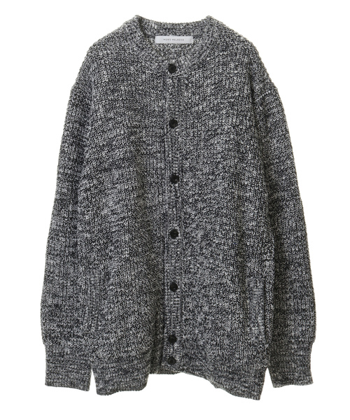 「MEN'S MELROSE」 ニットカーディガン 3 ブラック×ホワイト メンズ_画像2
