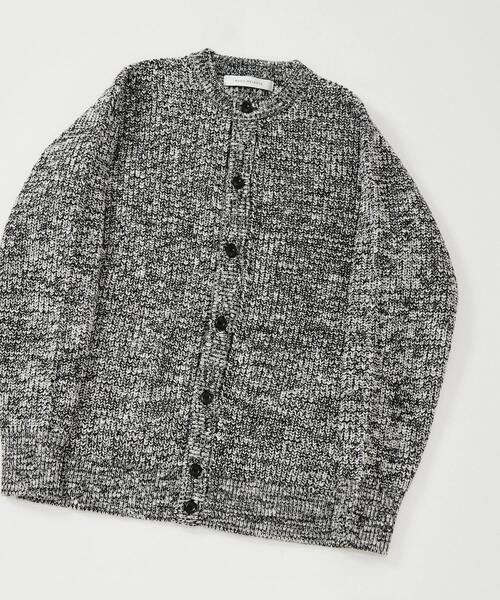 「MEN'S MELROSE」 ニットカーディガン 3 ブラック×ホワイト メンズ_画像9