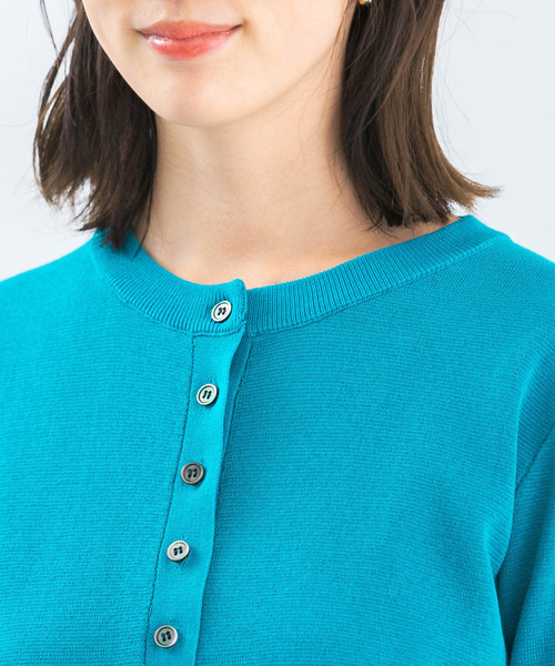 「URBAN RESEARCH ROSSO WOMEN」 ニットカーディガン FREE ベージュ レディース URBAN RESEARCH ROSSO WOMEN」 7分袖ニットカーディガン FREE