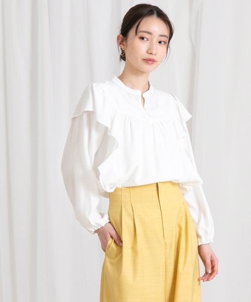 「Gready Brilliant」 「AuieF」長袖ブラウス 38 オフホワイト レディース_画像6
